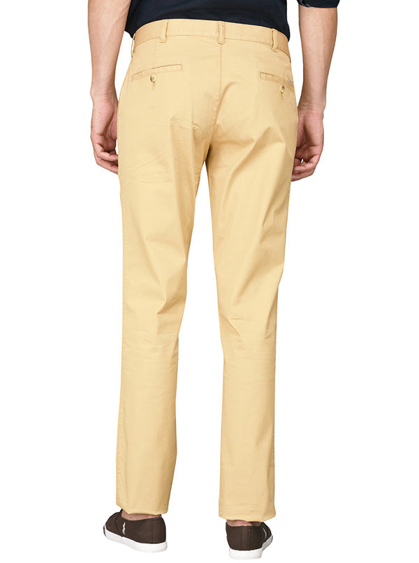 Greenfibre Light Khaki Slim Fit Casual Trouser