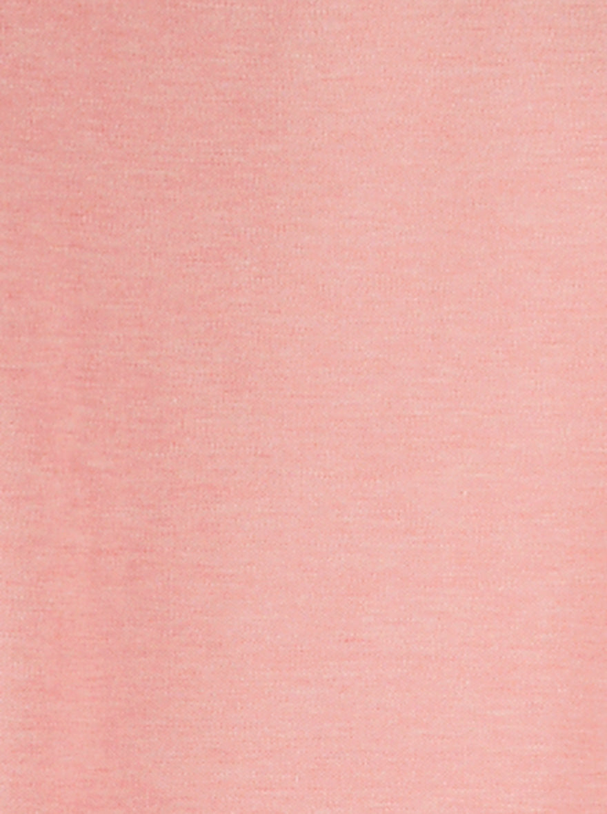 Pink Melange Solid Slim Fit Polo T-shirt | Greenfibre