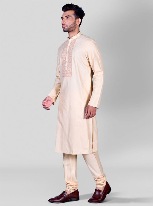 Light Golden Kurta Set | Azania