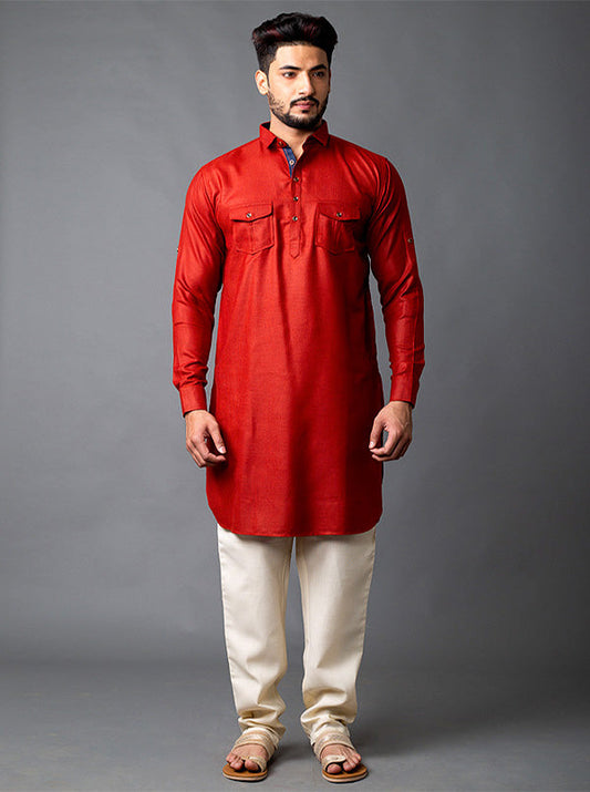 Maroon Pathani with Aligarhi