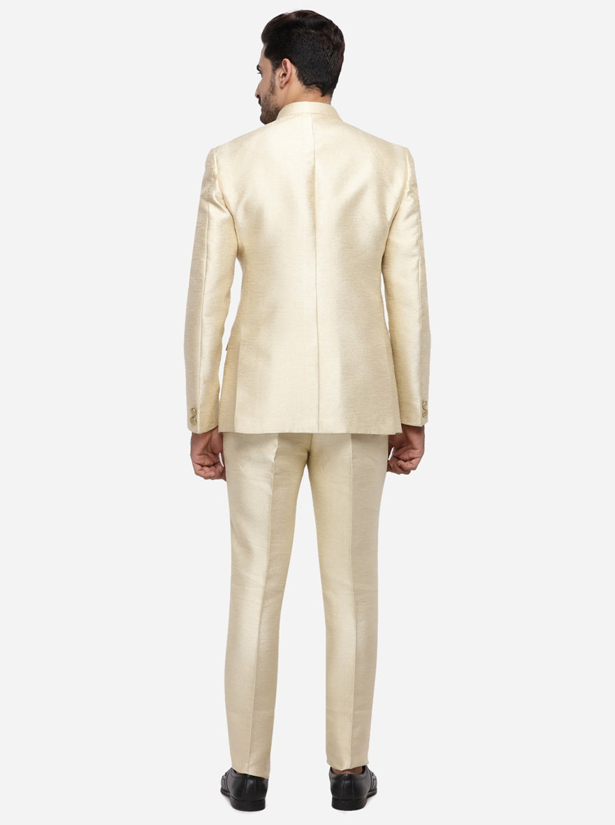 Light Golden Jodhpuri Suit | JadeBlue