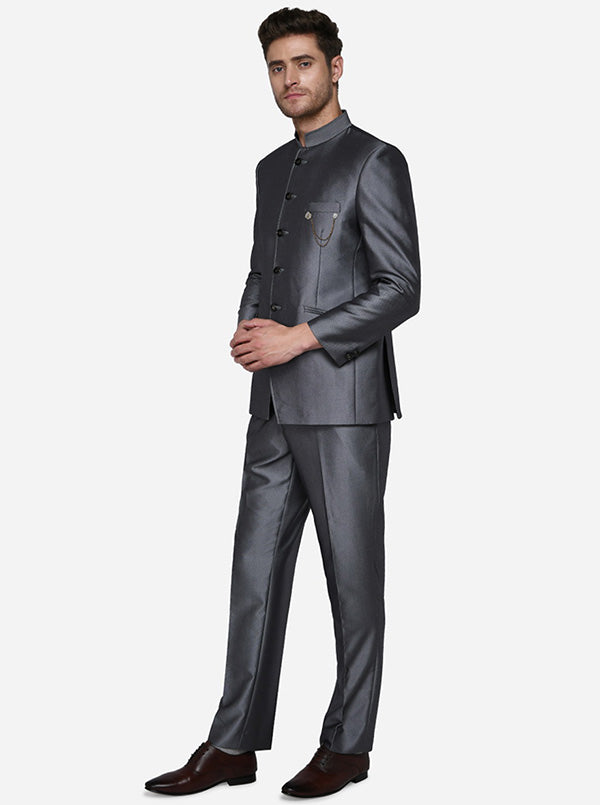 Grey Jodhpuri Suit | JadeBlue