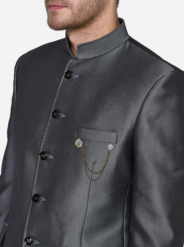 Grey Jodhpuri Suit | JadeBlue