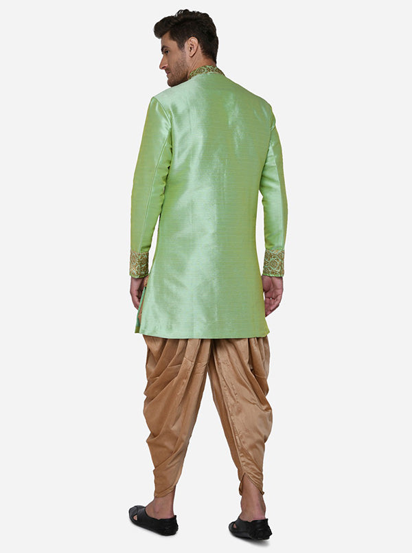 Pistachio Green Semi Indowestern | Azania