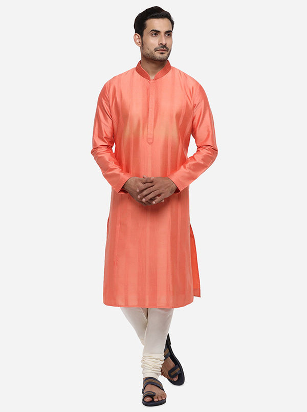 Coral Orange Kurta Set | Azania