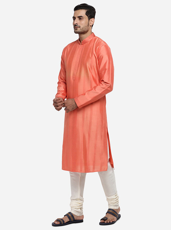 Coral Orange Kurta Set | Azania