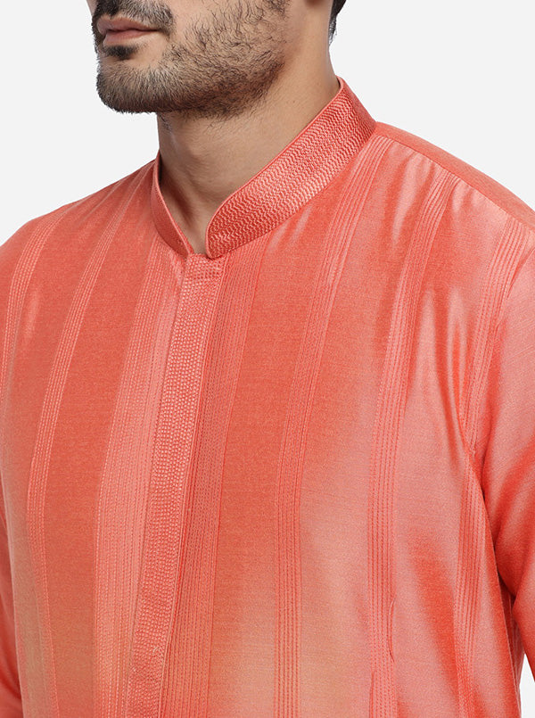 Coral Orange Kurta Set | Azania