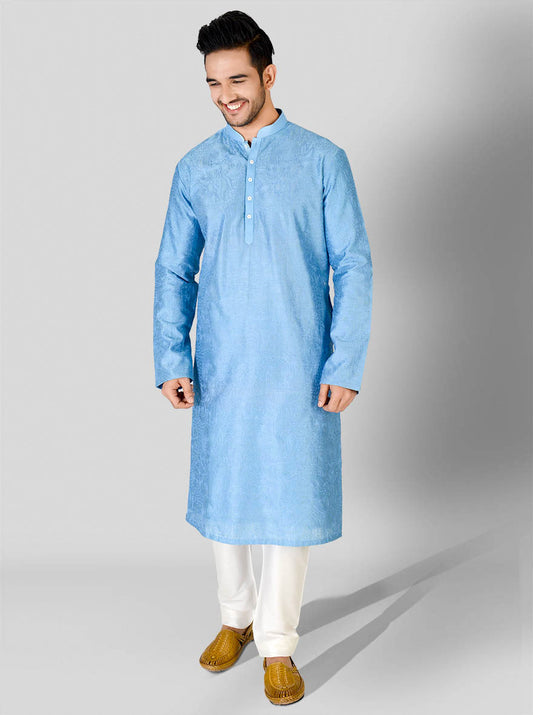 Pastel Blue Kurta Set | Azania