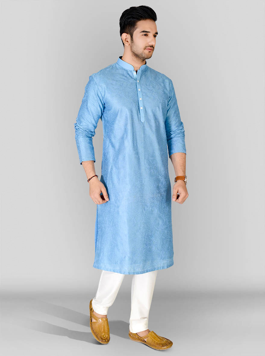 Pastel Blue Kurta Set | Azania