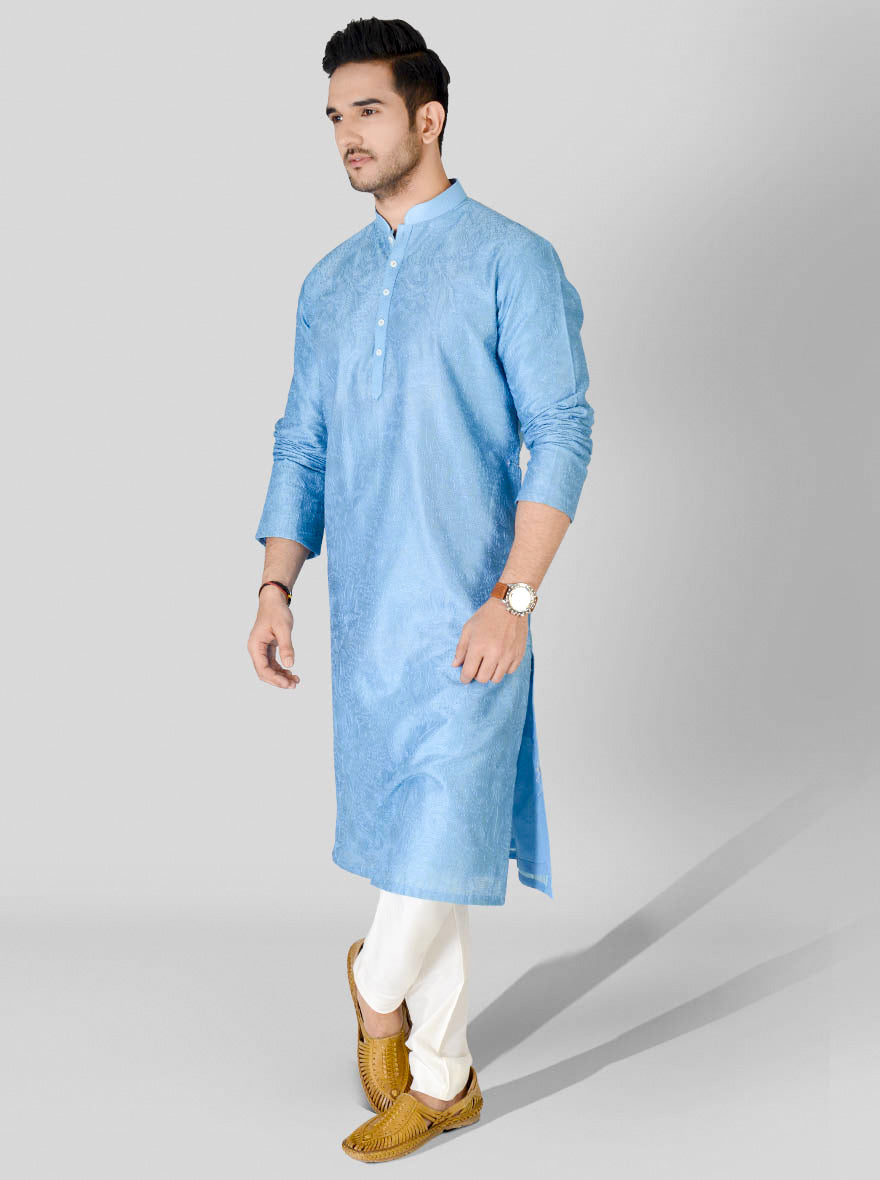 Pastel Blue Kurta Set | Azania