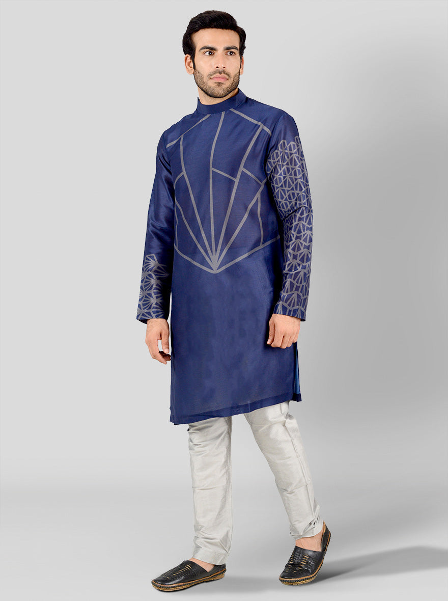 Blue & Grey Kurta Set | TULA by Siddesh Chauhan