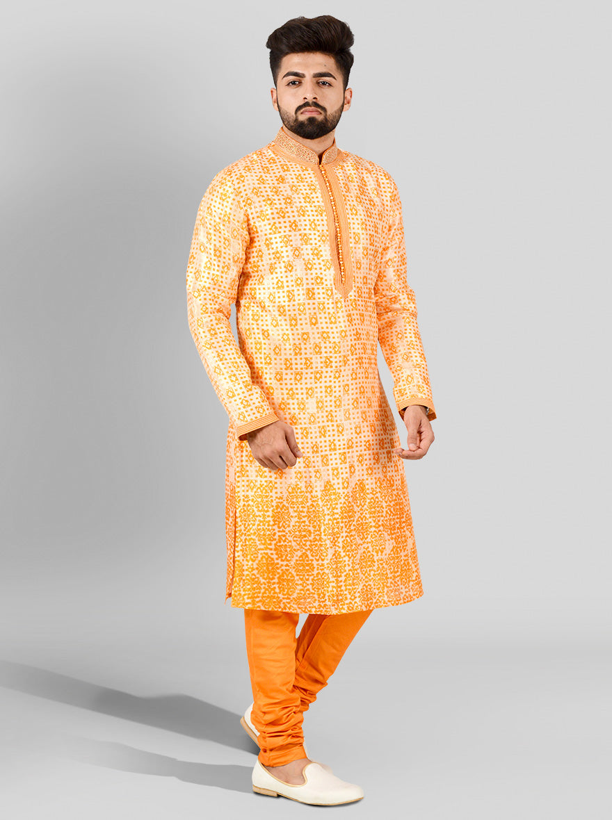 Orange Kurta Set | Siddhesh Chauhan