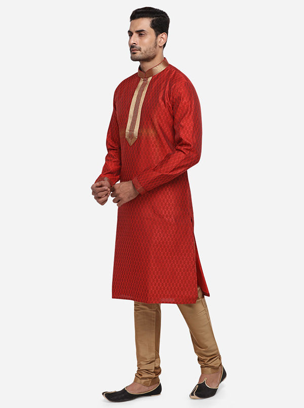 Dark Red Kurta Set | Azania