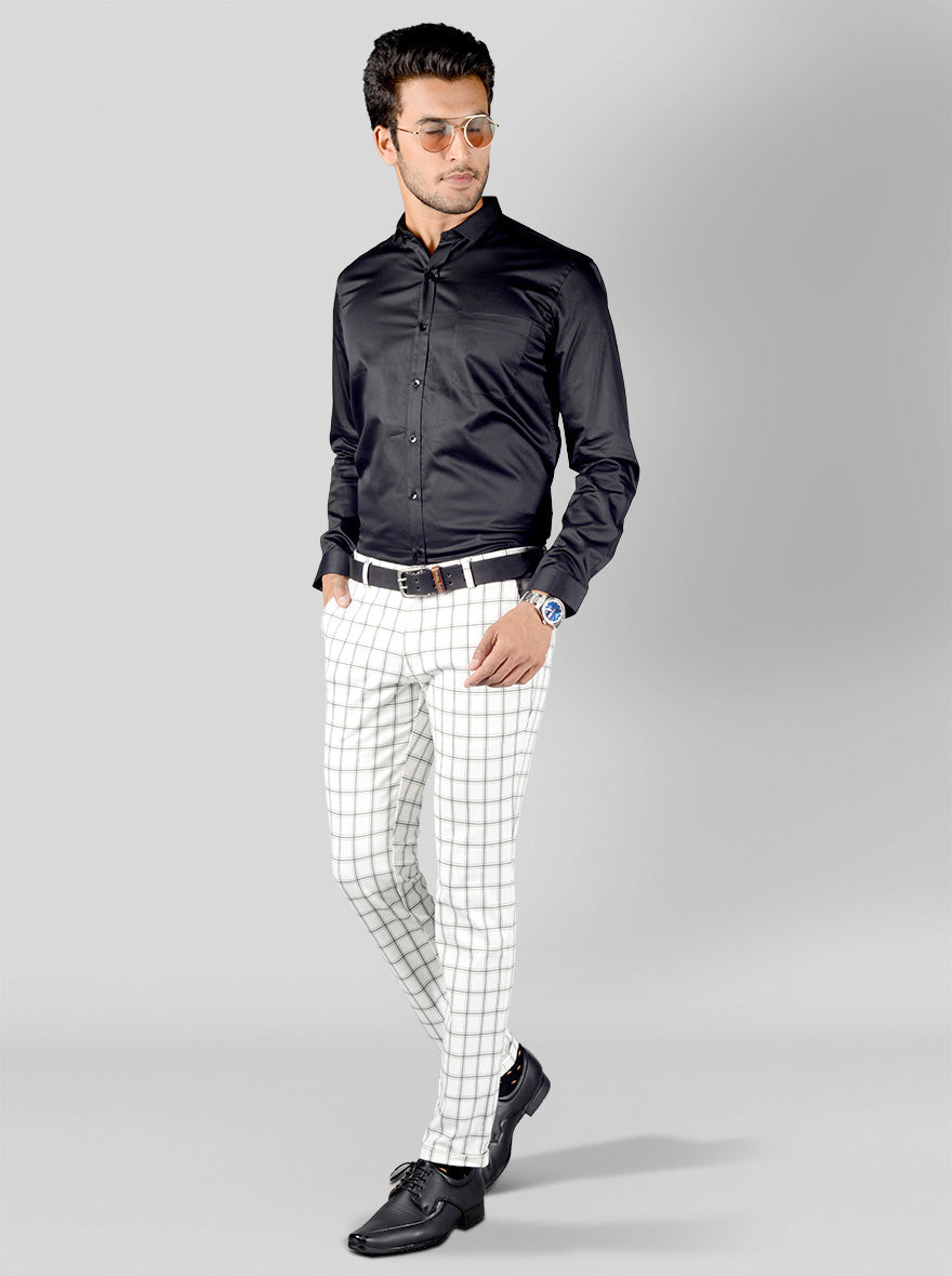 Black Solid Slim Fit Party Wear Shirt | Greenfibre