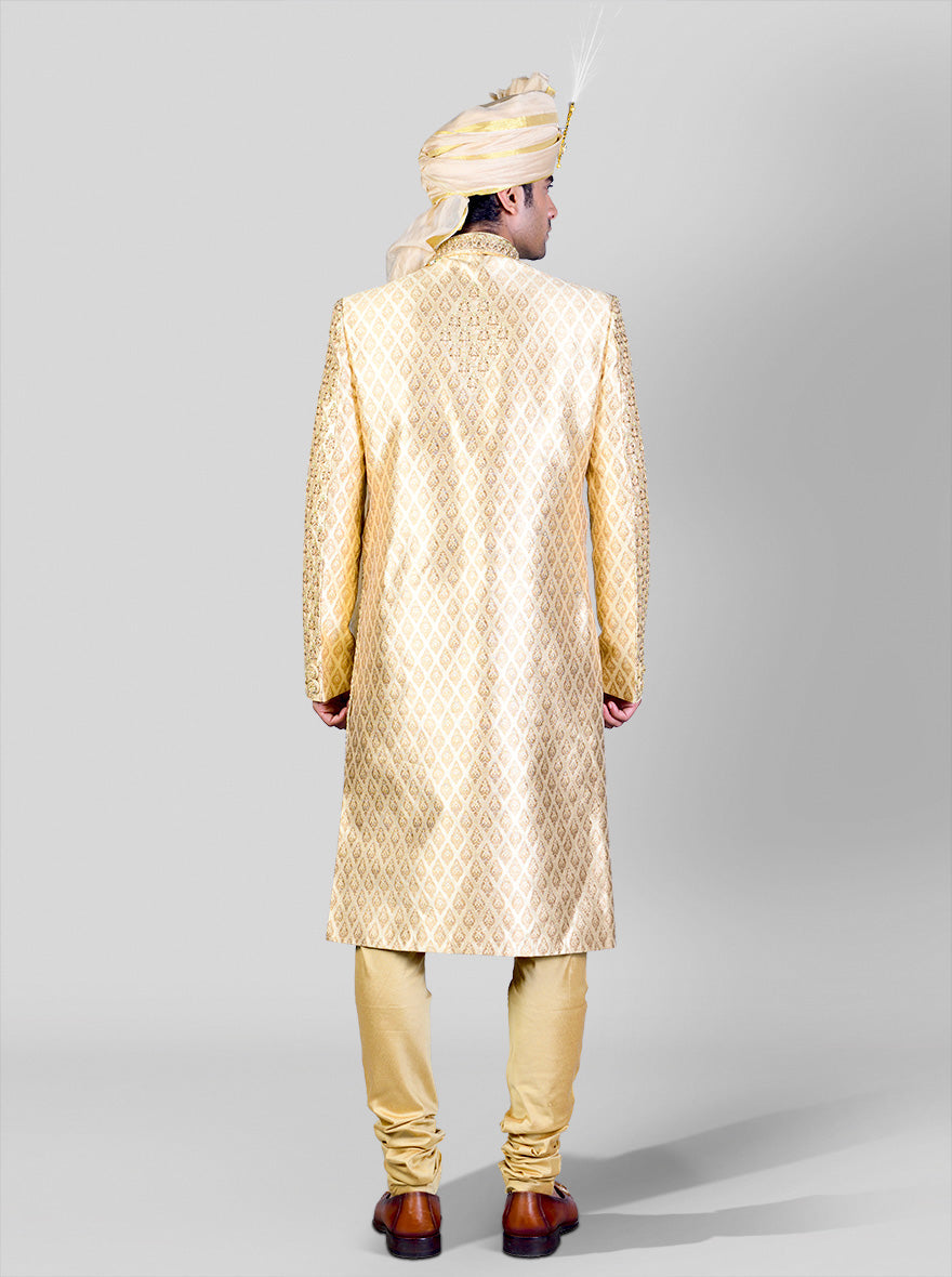 Light Golden Sherwani | Azania