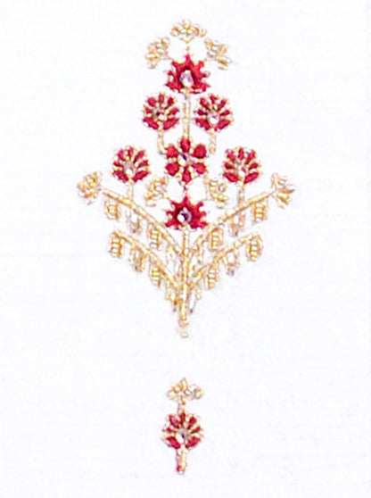 Cream & Maroon Sherwani | Azania