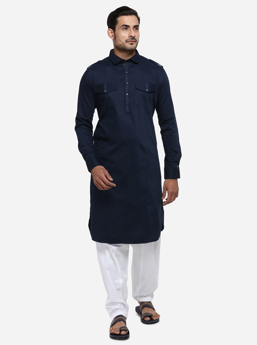 Dark Blue Pathani | Azania