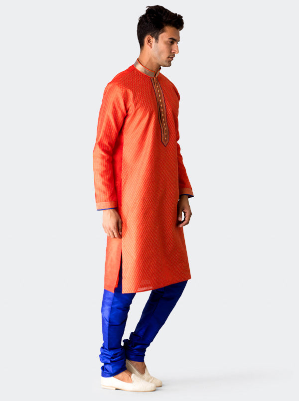 Bright Orange Kurta Set