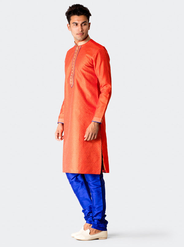 Bright Orange Kurta Set