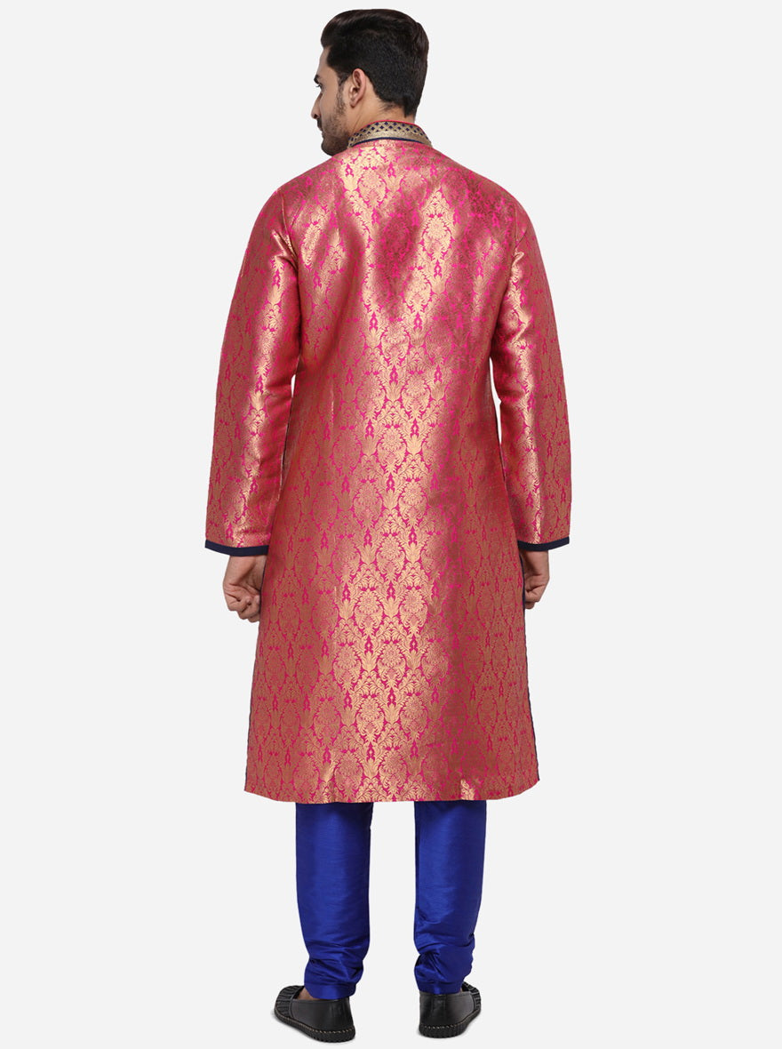 Pink & Golden Kurta Set | Azania