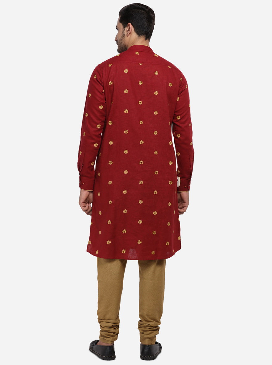 Dark Red Kurta Set | Azania