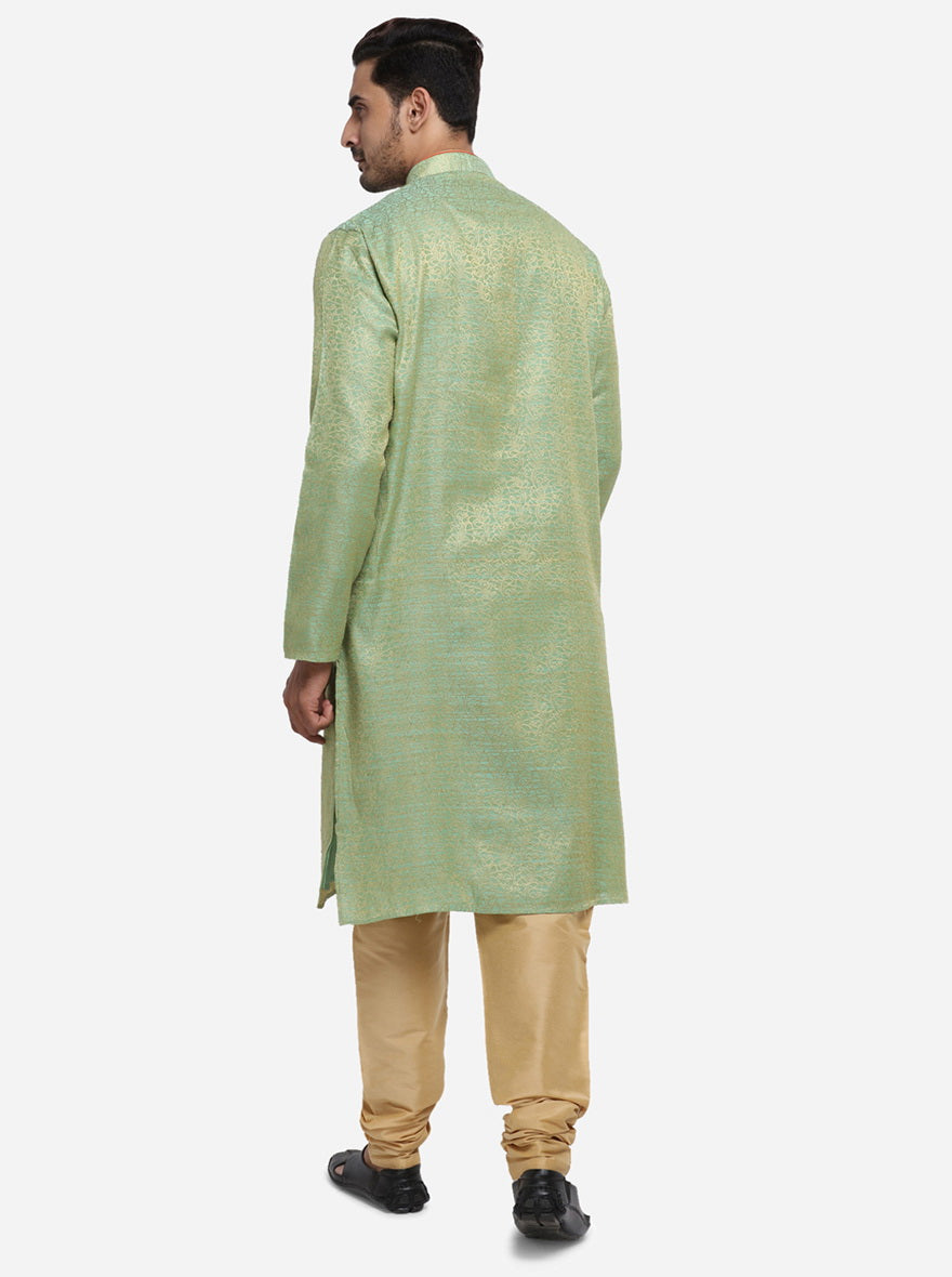 Green & Golden Kurta Set | Azania