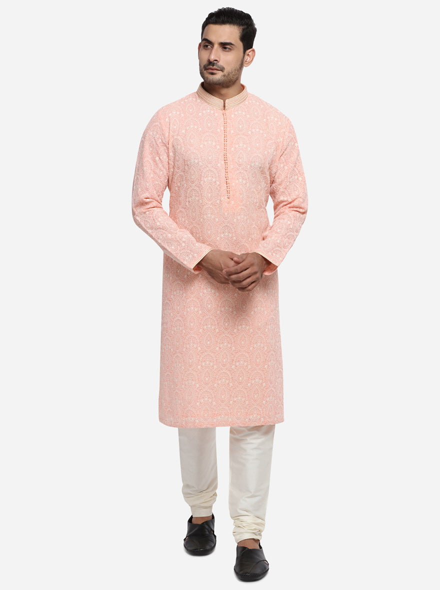 Peach Kurta Set | Azania