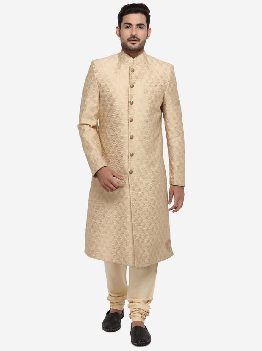 Light Golden Sherwani | Azania