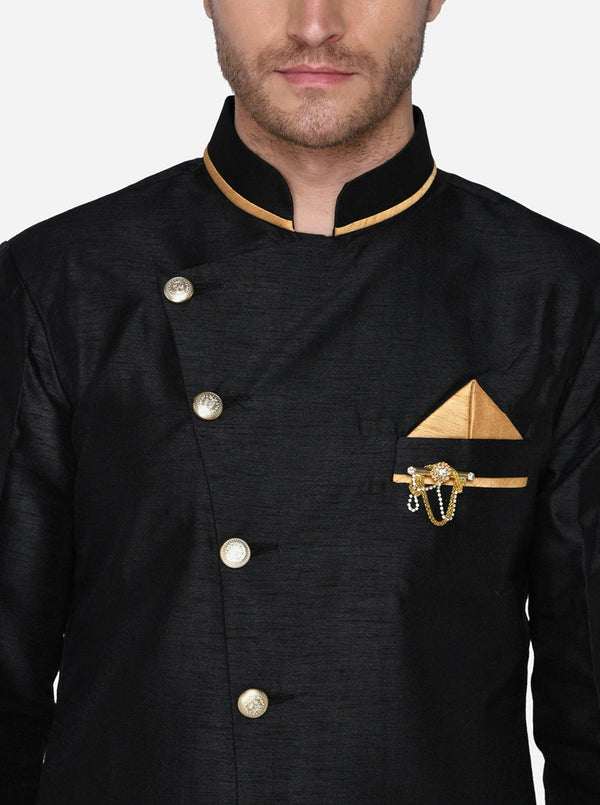 Black Semi Indowestern | Azania