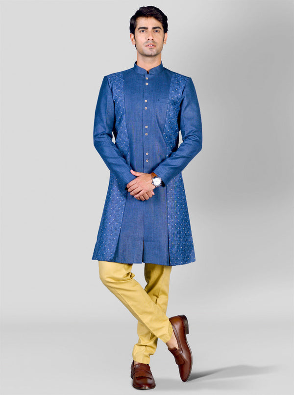 Navy Blue Indowestern | Azania