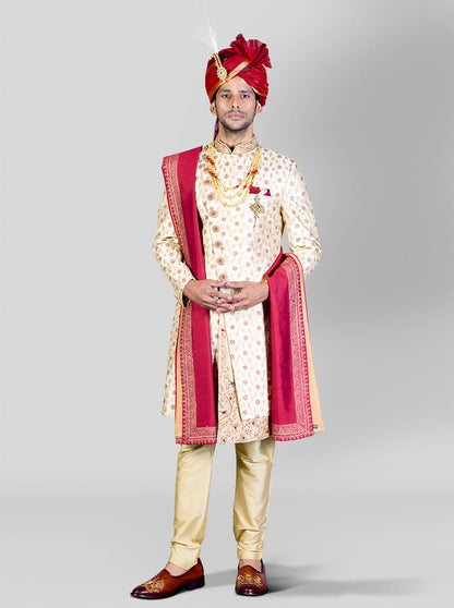 Light Golden Sherwani | Azania