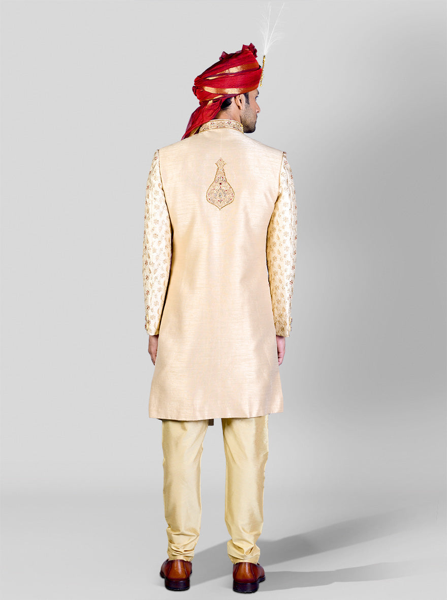 Light Golden Sherwani | Azania