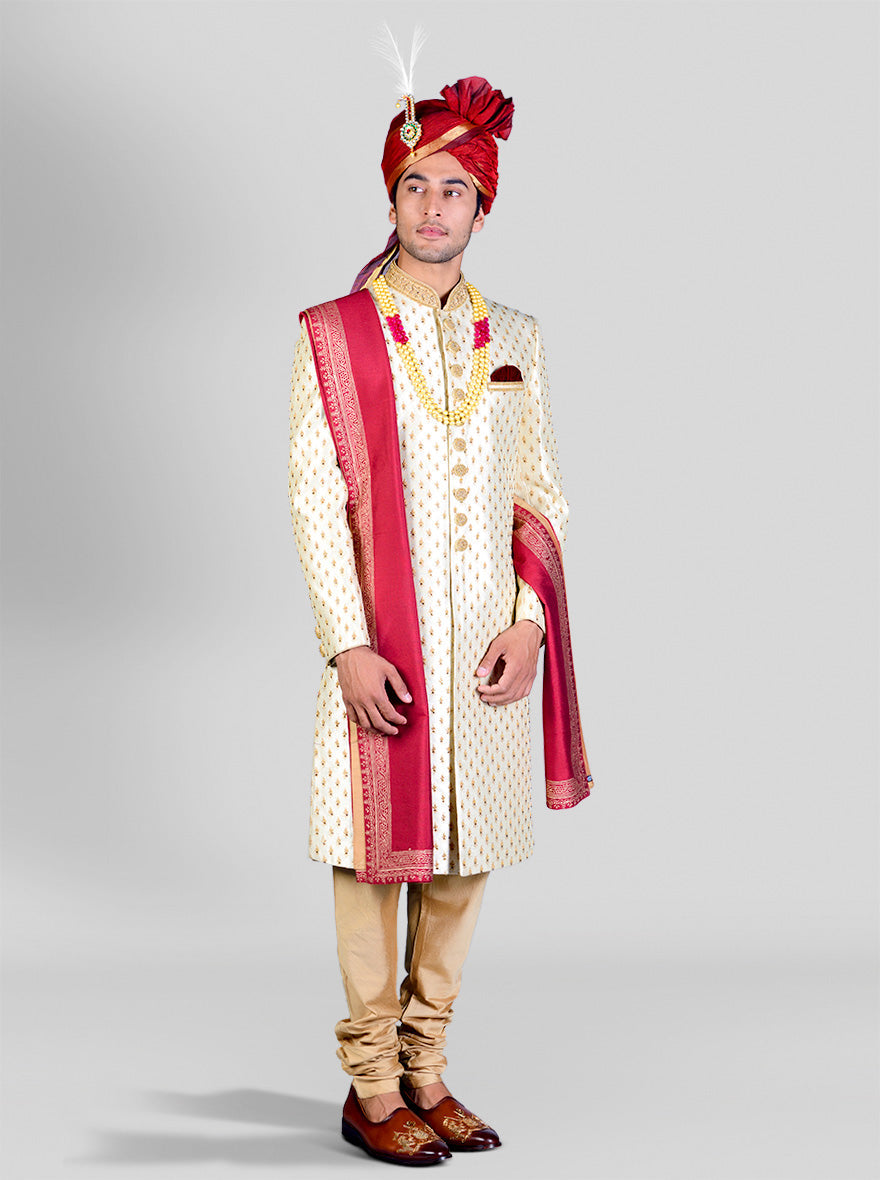 Beige Sherwani | Azania