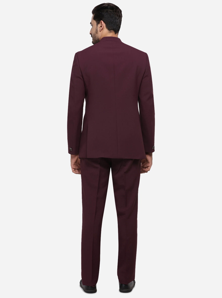 Wine Jodhpuri Suit | JadeBlue