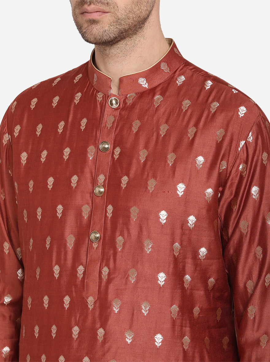 Brick red Kurta Set | Siddhesh Chauhan