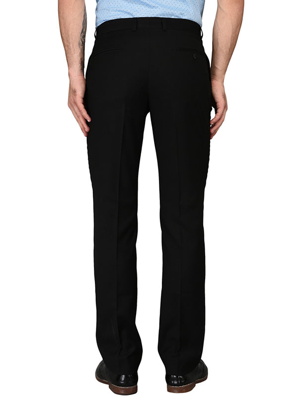 JadeBlue Black Slim Fit Formal Trouser