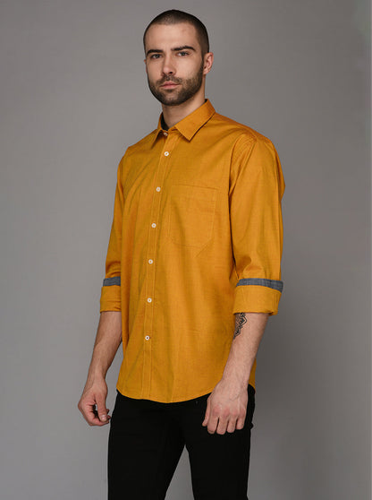 Greenfibre Golden Printed Regular Fit Casual Shirt