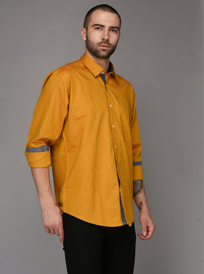Greenfibre Golden Printed Regular Fit Casual Shirt