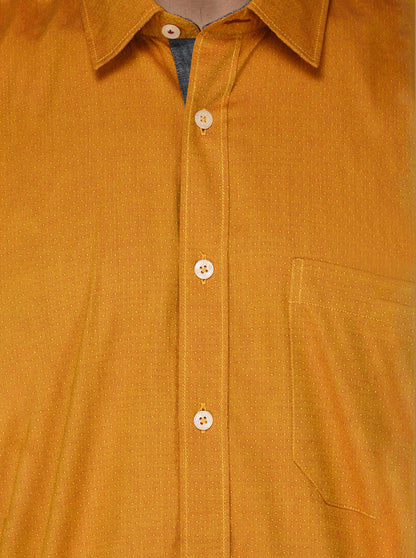 Greenfibre Golden Printed Regular Fit Casual Shirt