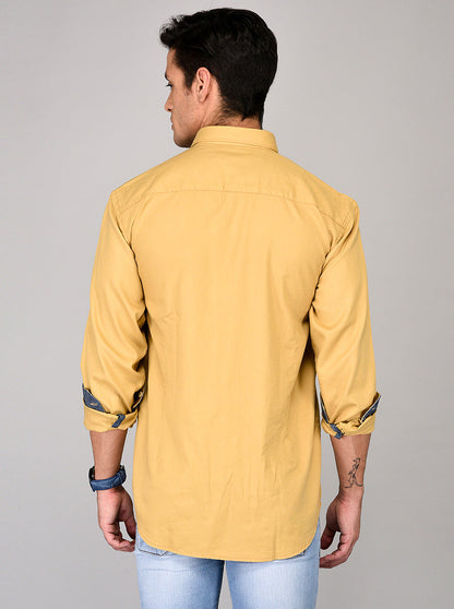 Greenfibre Beige Regular Fit Casual Shirt