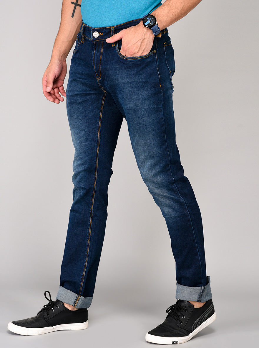 Blue Straight Fit Jeans | JB Sport