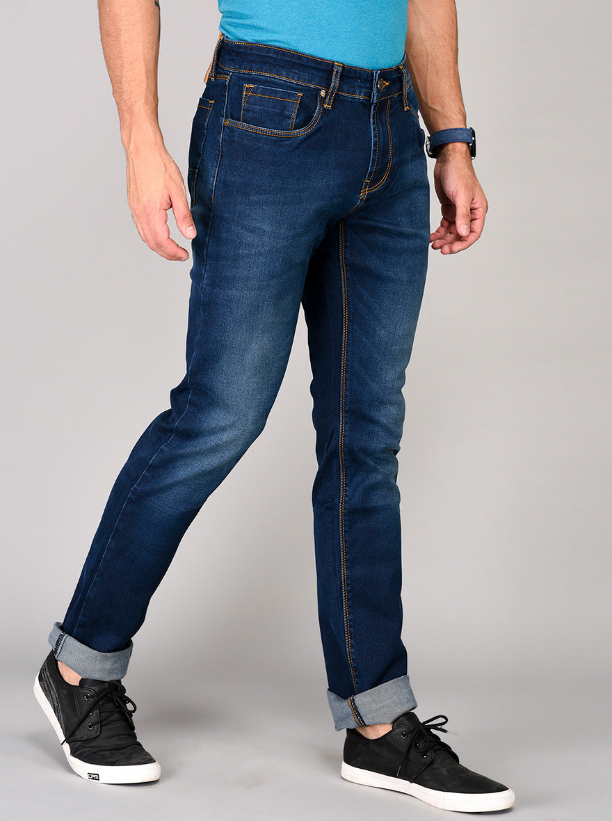 Blue Straight Fit Jeans | JB Sport