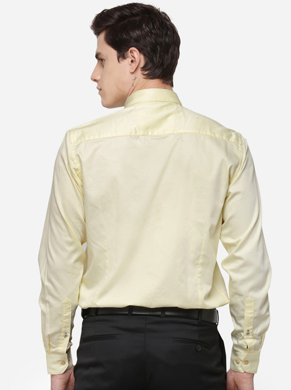 Yellow Smart Fit Solid Casual Shirt | Greenfibre