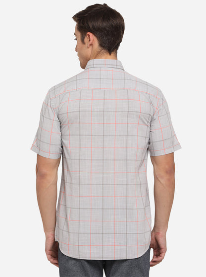 Wild Dove Checked Slim Fit Semi Casual Shirt | JadeBlue