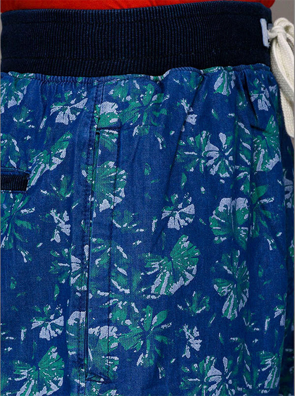 JadeBlue Navy Blue & Green Printed Shorts