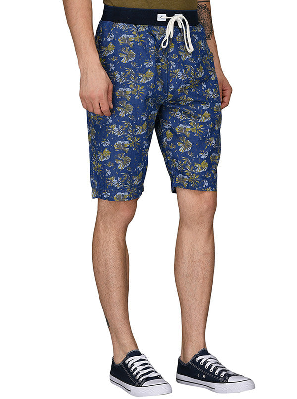 JadeBlue Navy Blue Printed Shorts