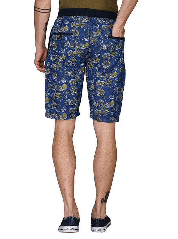 JadeBlue Navy Blue Printed Shorts