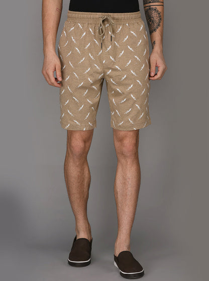 JadeBlue Beige Printed Shorts