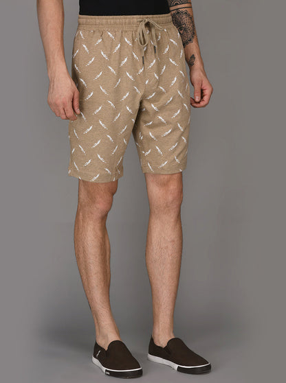 JadeBlue Beige Printed Shorts