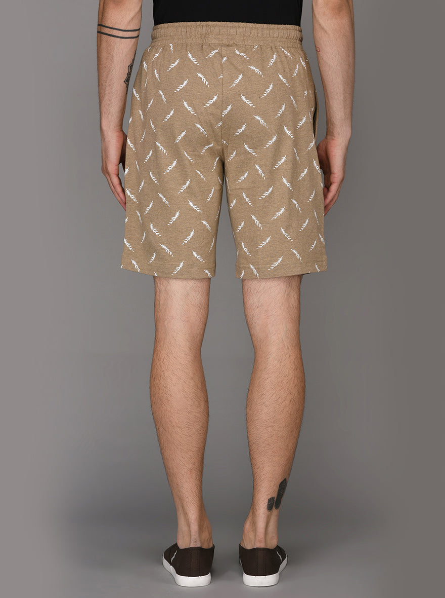 JadeBlue Beige Printed Shorts